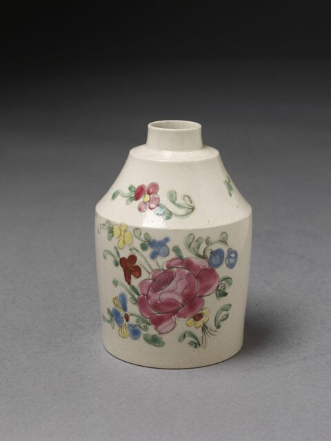 Pink Floral Painted Porcelain Vase