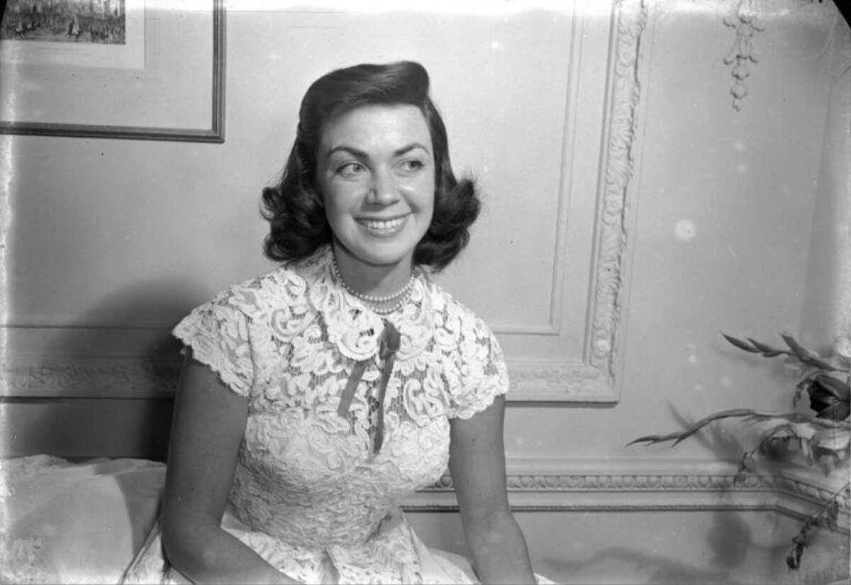 Vintage Portrait of Smiling Woman