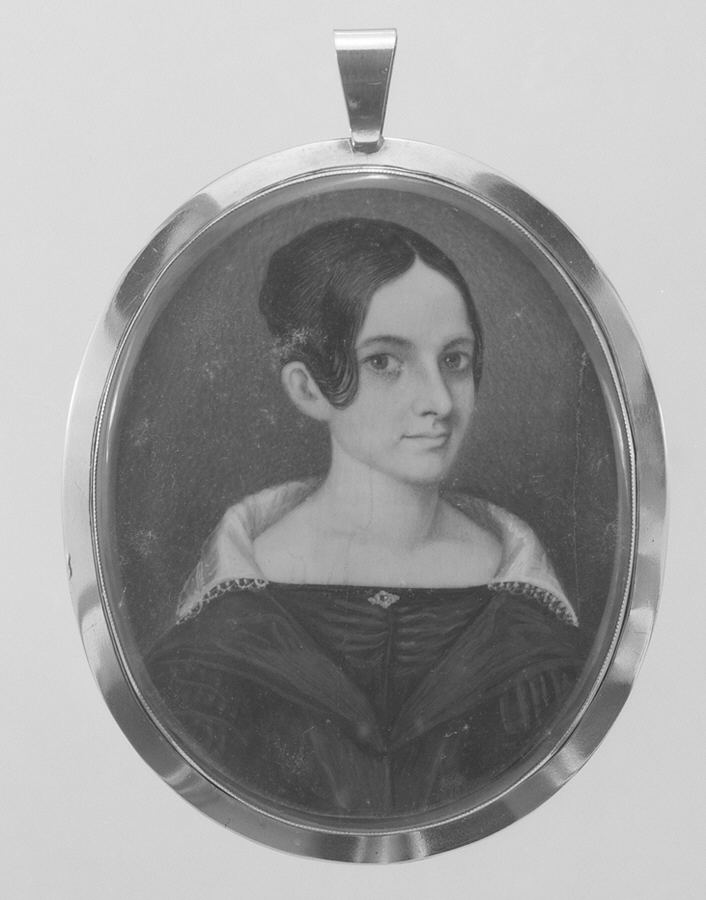 Oval Portrait Pendant of a Young Woman