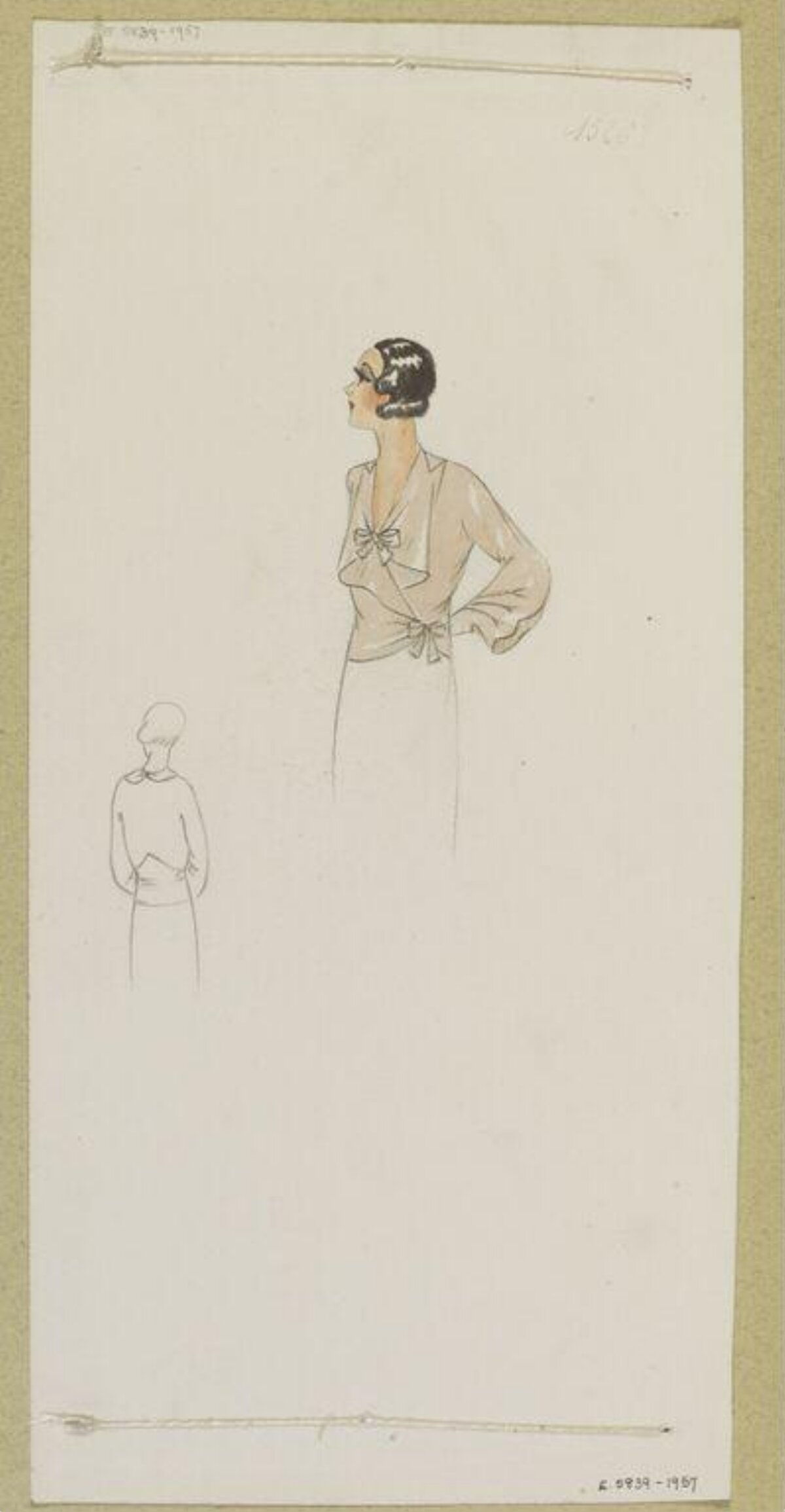 1930s Women's Fashion Sketch — Business