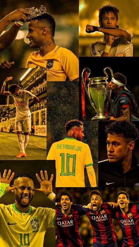 Neymar Jr Football Photo Collage