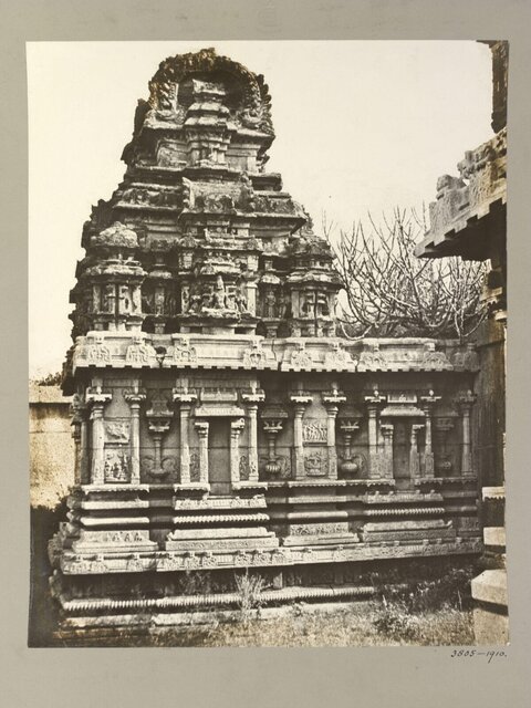 Vintage View of Ancient Stone Temple