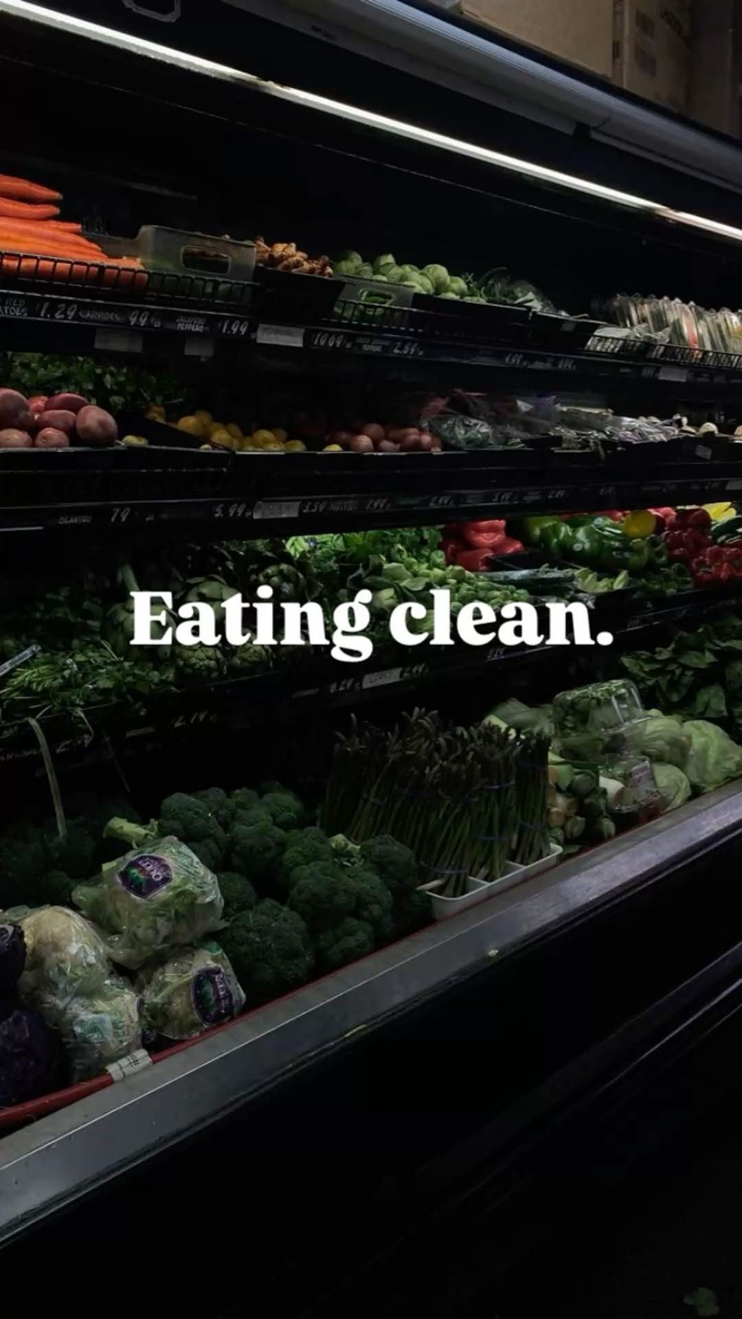 Eating Clean Over Grocery Produce
