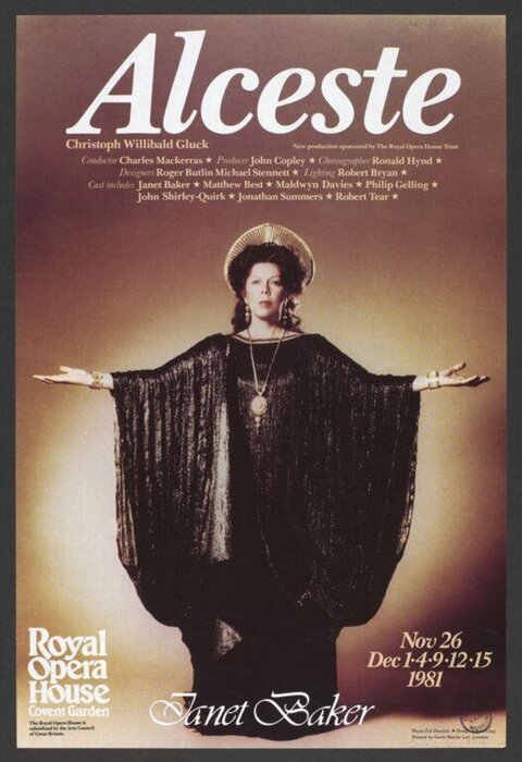 1981 Alceste Opera Performance Poster