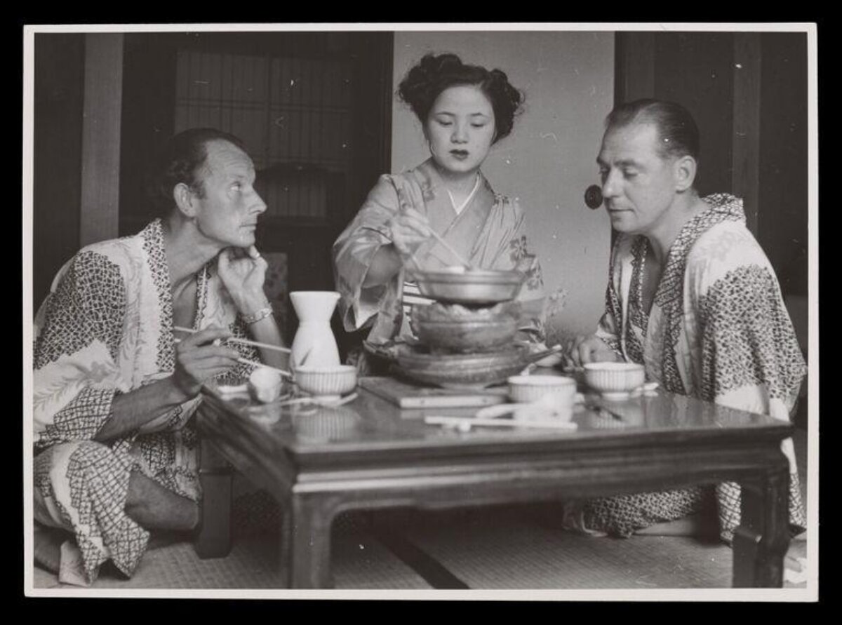 Three People Having Japanese Meal