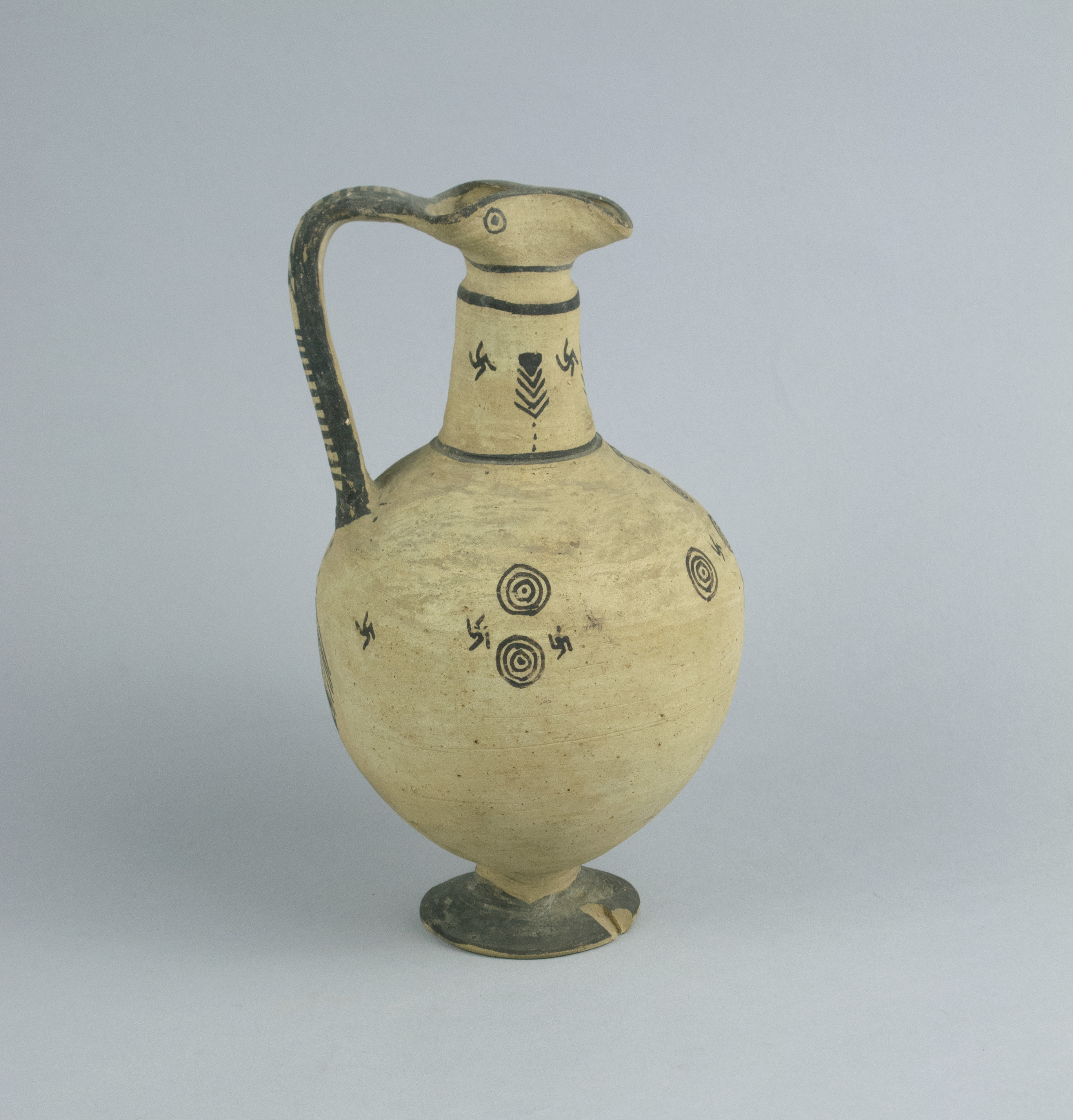 Ancient Patterned Pottery Pitcher