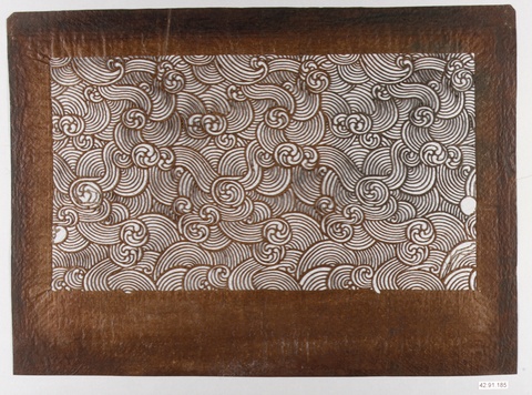Carved Wave Pattern Printing Block