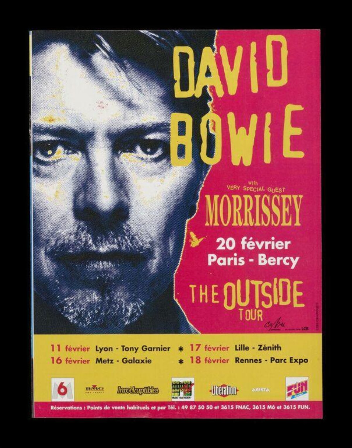 David Bowie Outside Tour Concert Poster