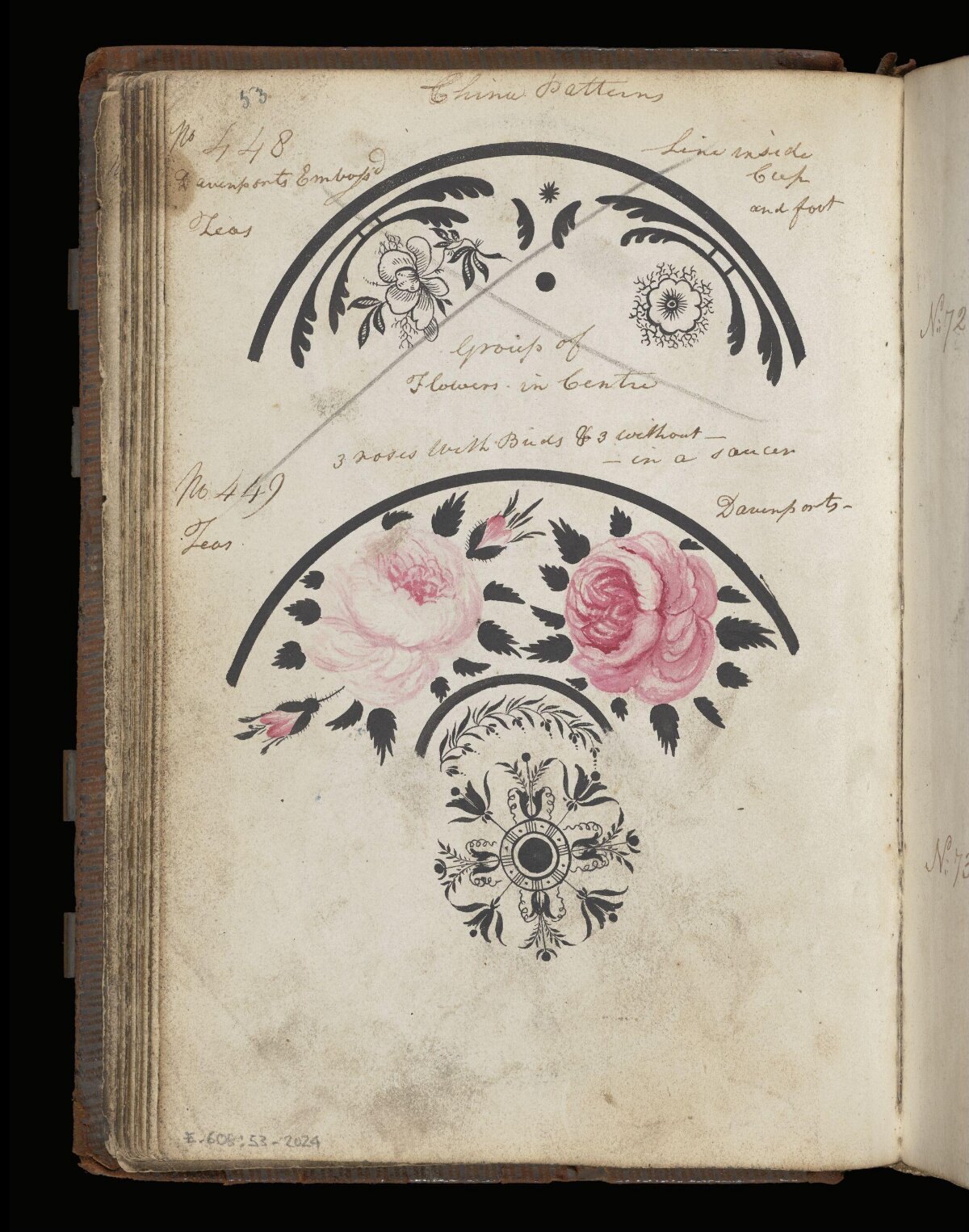 Antique China Pattern Design Sketch