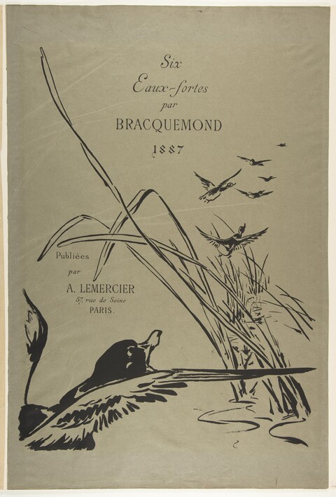 1887 Bracquemond Etching Portfolio Cover