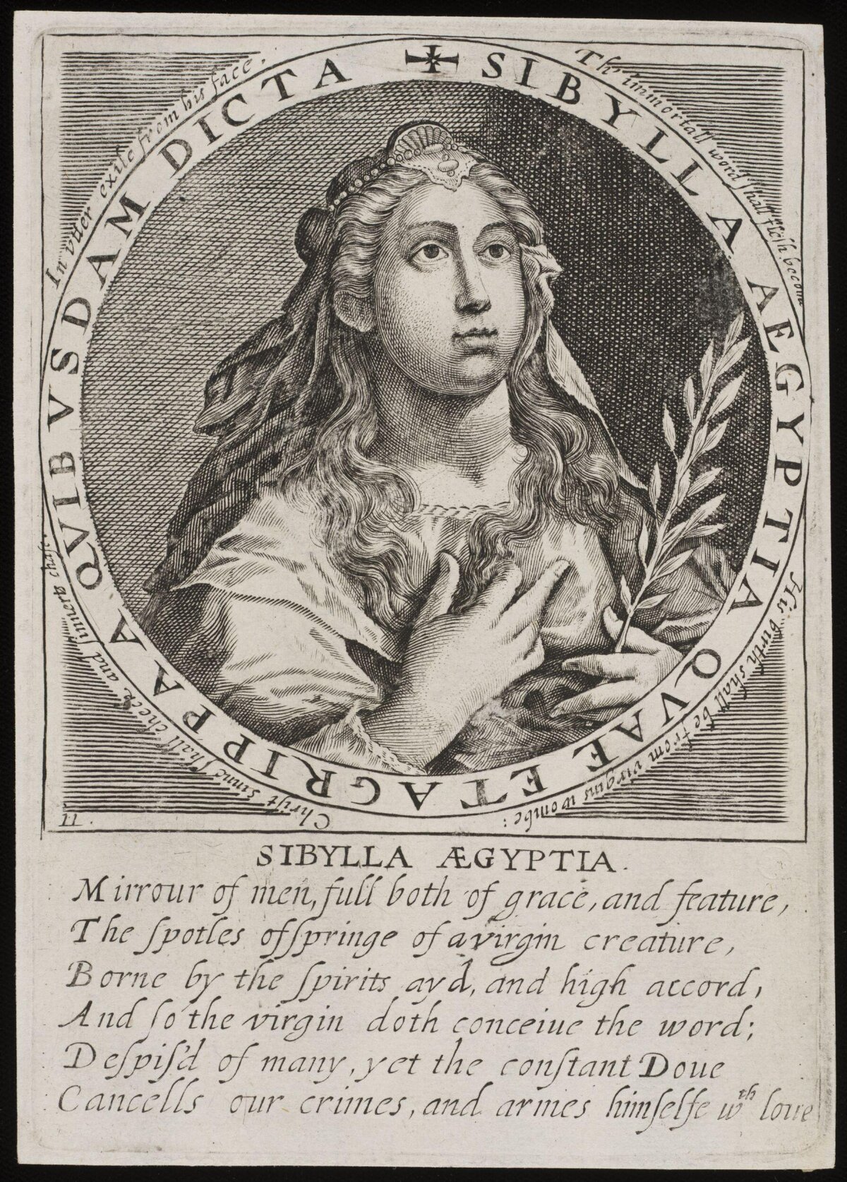 Engraving of Egyptian Sibyl