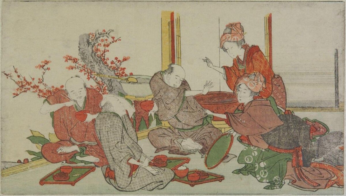 Japanese Feast Ukiyo-e Print