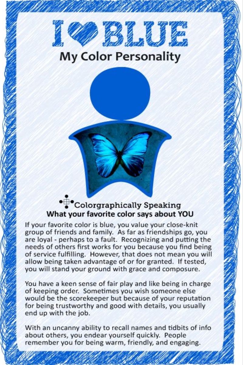 Blue Color Personality Infographic