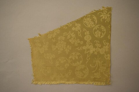 Yellow Patterned Silk Fragment