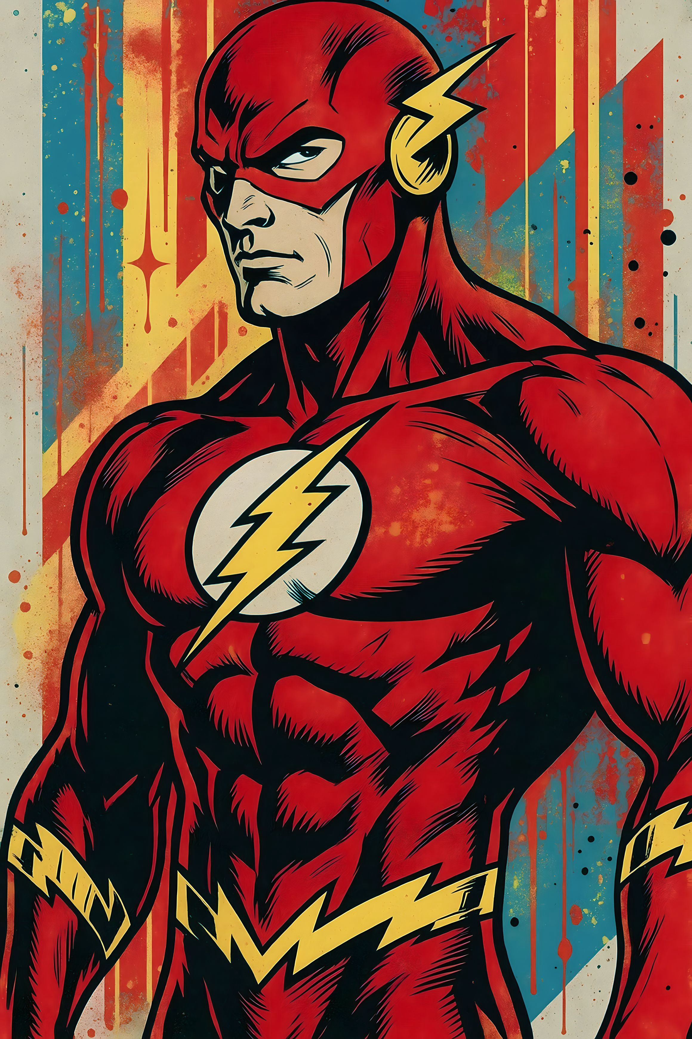 The Flash Comic Book Portrait
