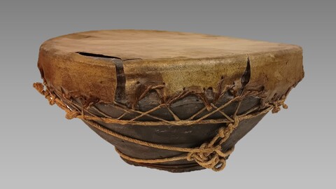 Vintage Traditional Leather Drum