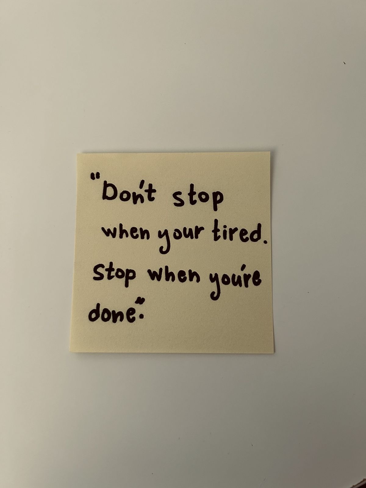 Motivational Quote on Sticky Note
