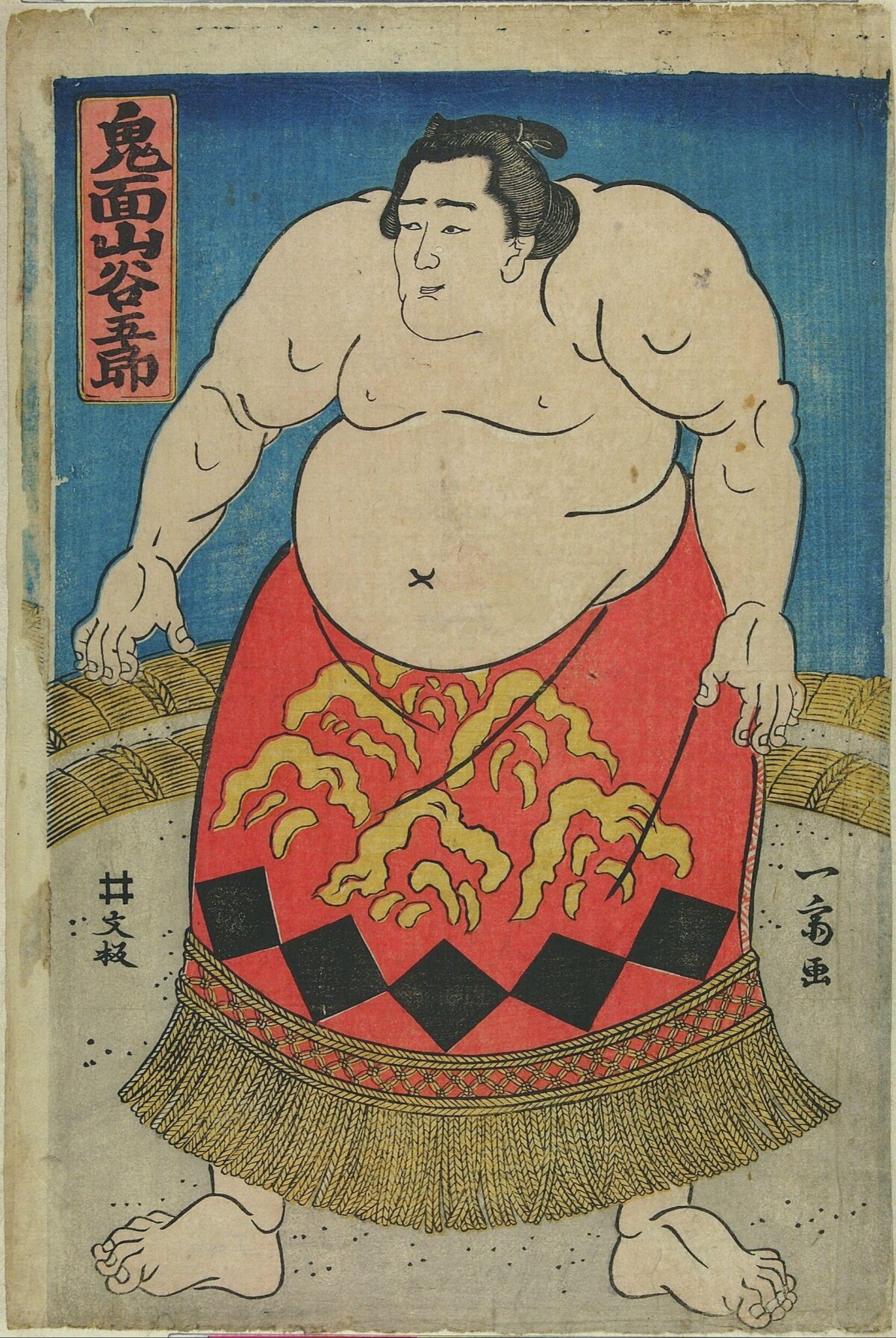 Japanese Sumo Wrestler Ukiyo-e Print