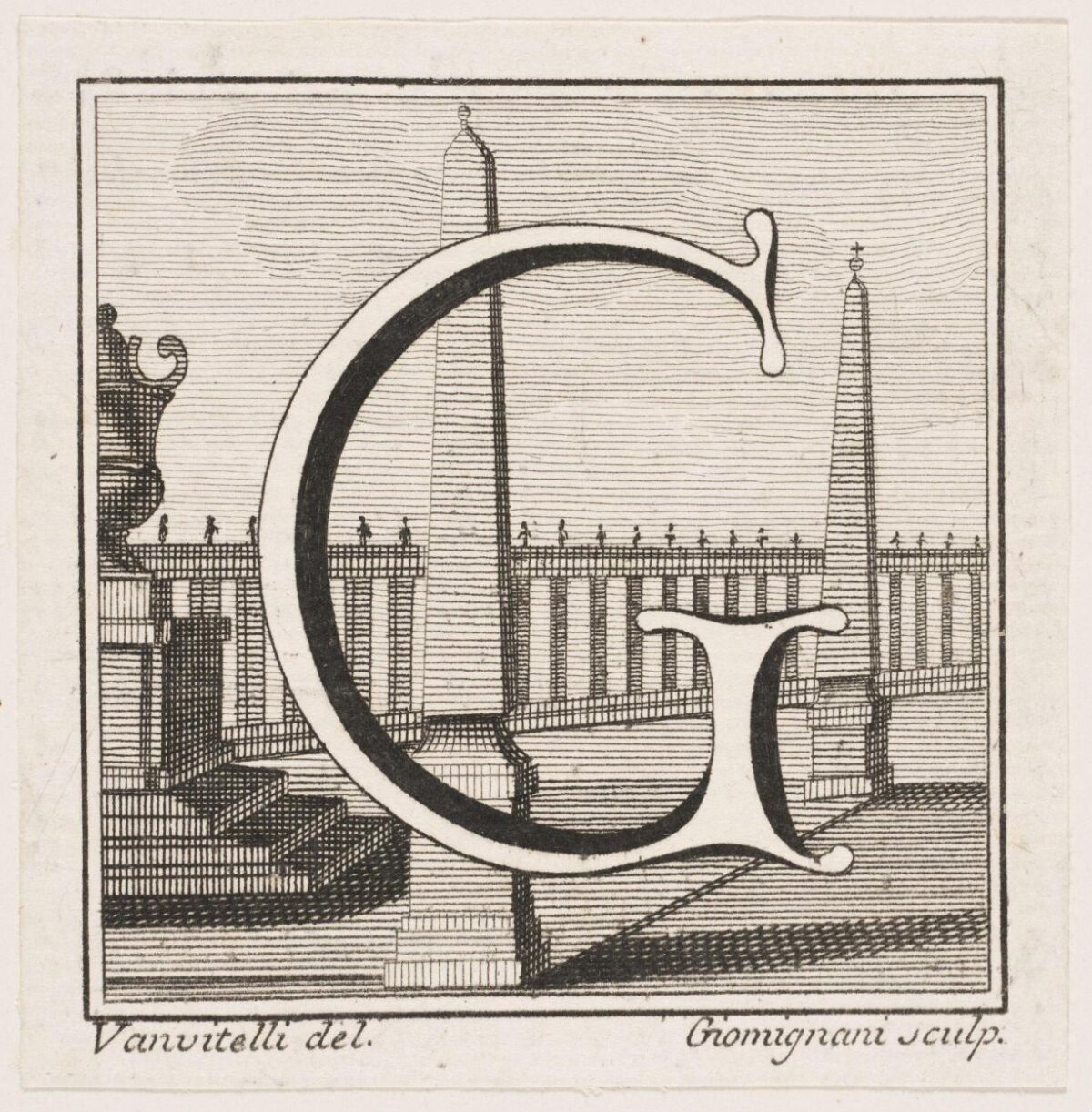 Engraved Decorated Letter G