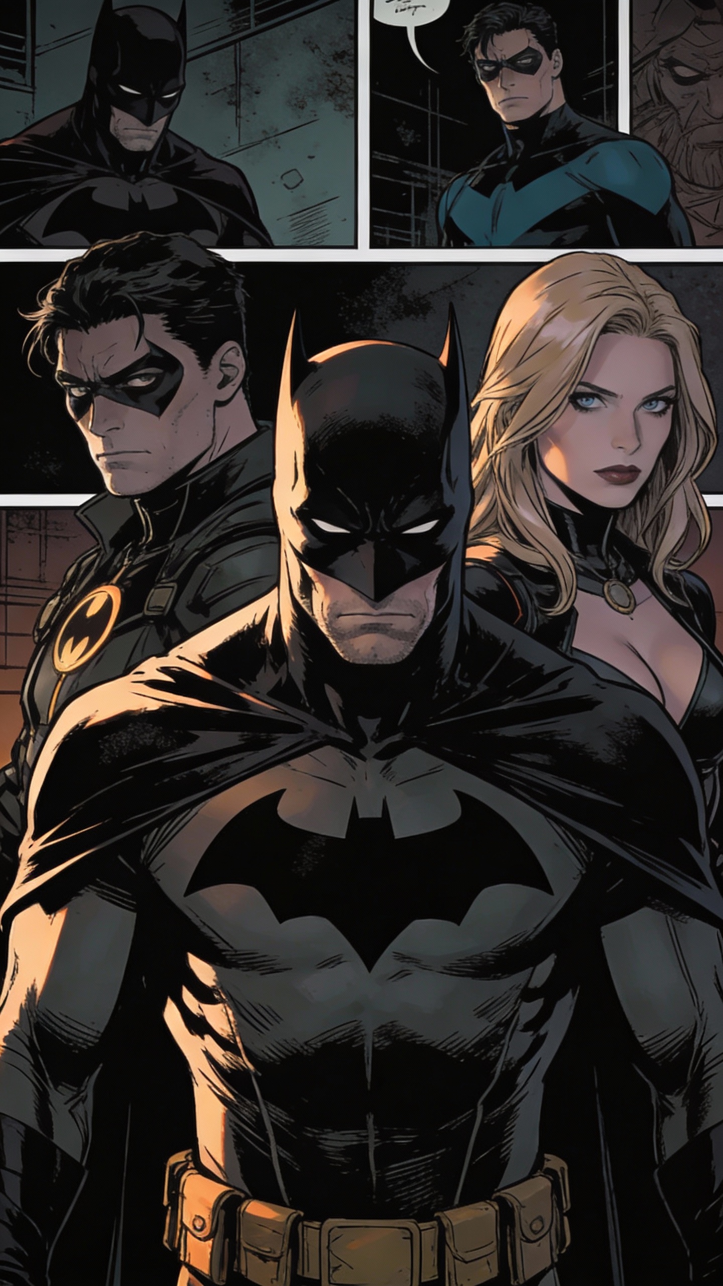 Batman and Allies Comic Art