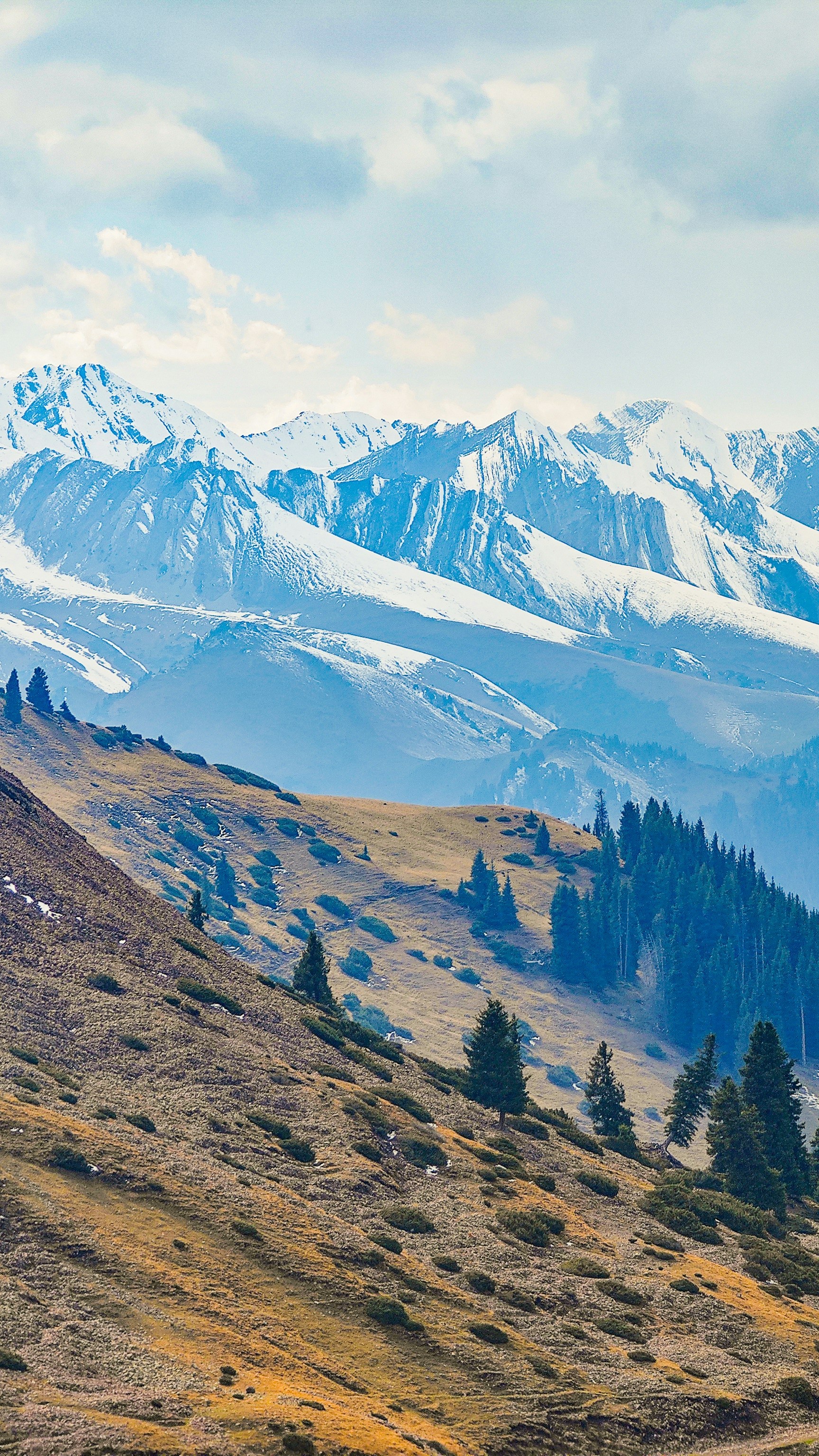 Snow-Capped Alpine Mountain Landscape