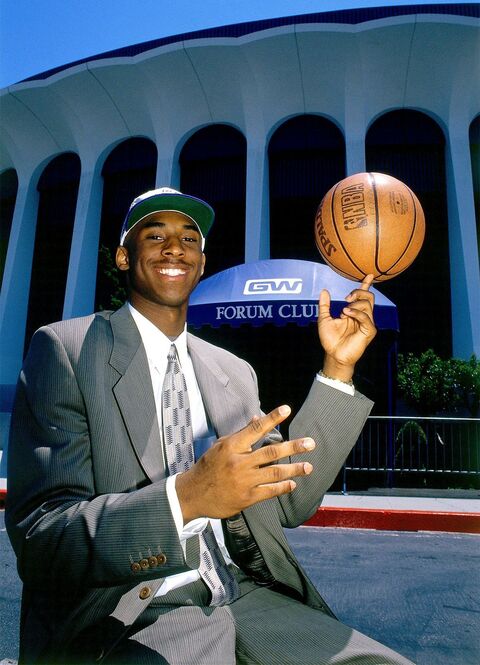 Rookie Kobe Bryant Spinning Basketball