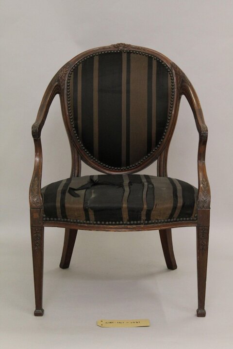 Vintage Carved Wooden Armchair