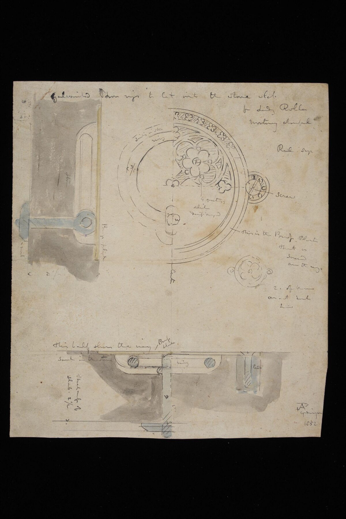 1852 Architectural Technical Sketch
