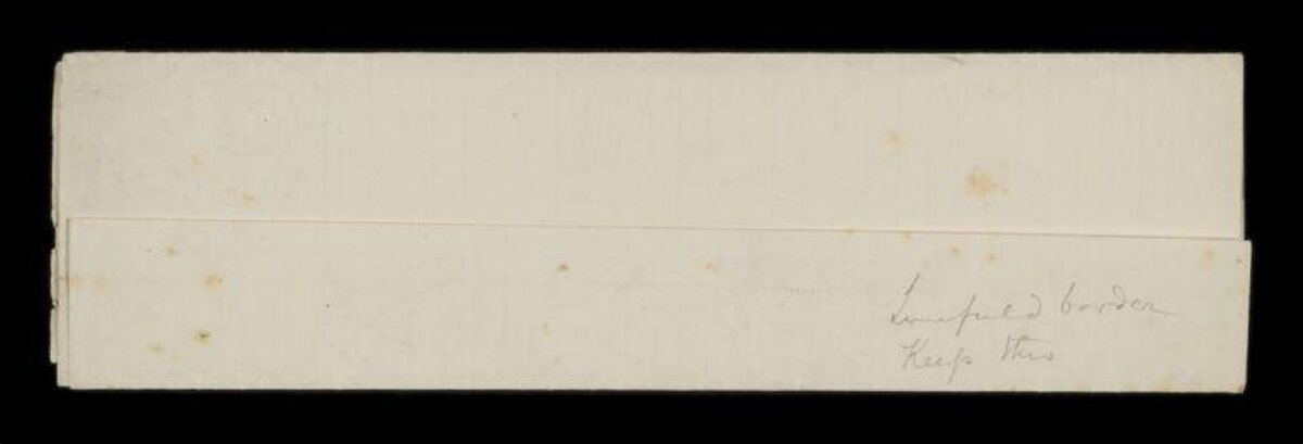 Old Folded Paper with Handwritten Notes