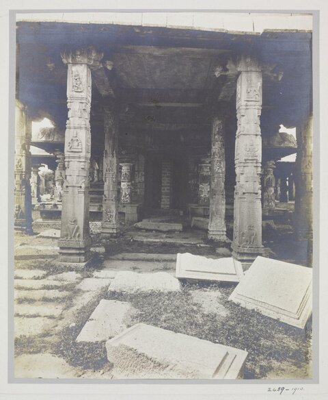 Ancient Stone Temple Pillared Interior
