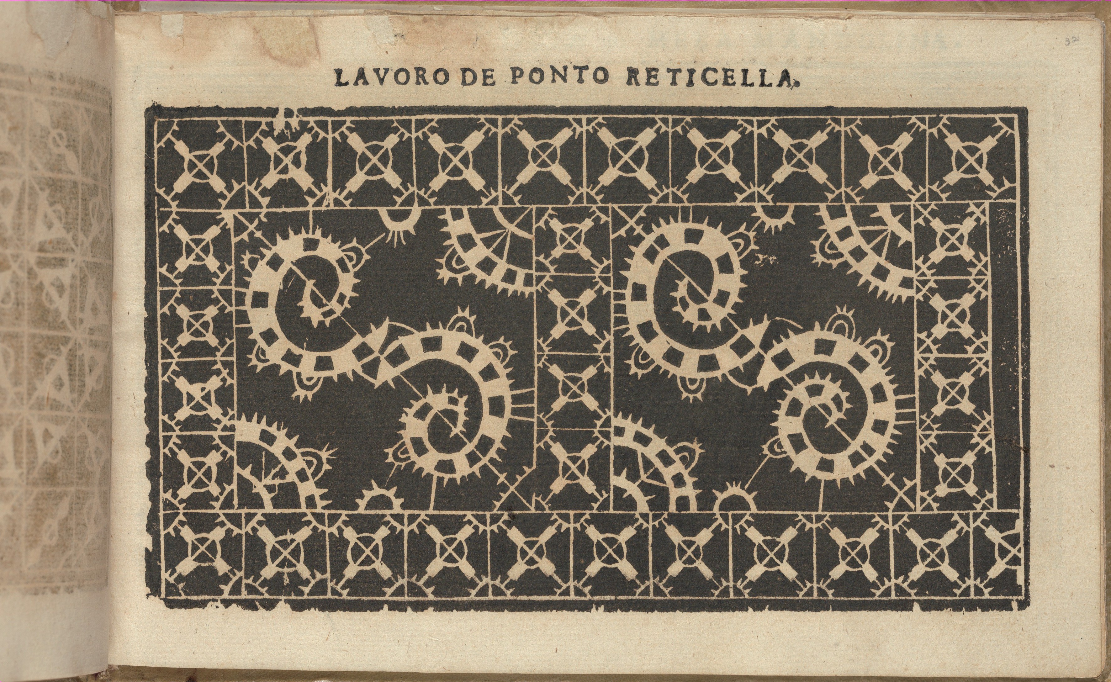 Vintage Reticella Lace Pattern