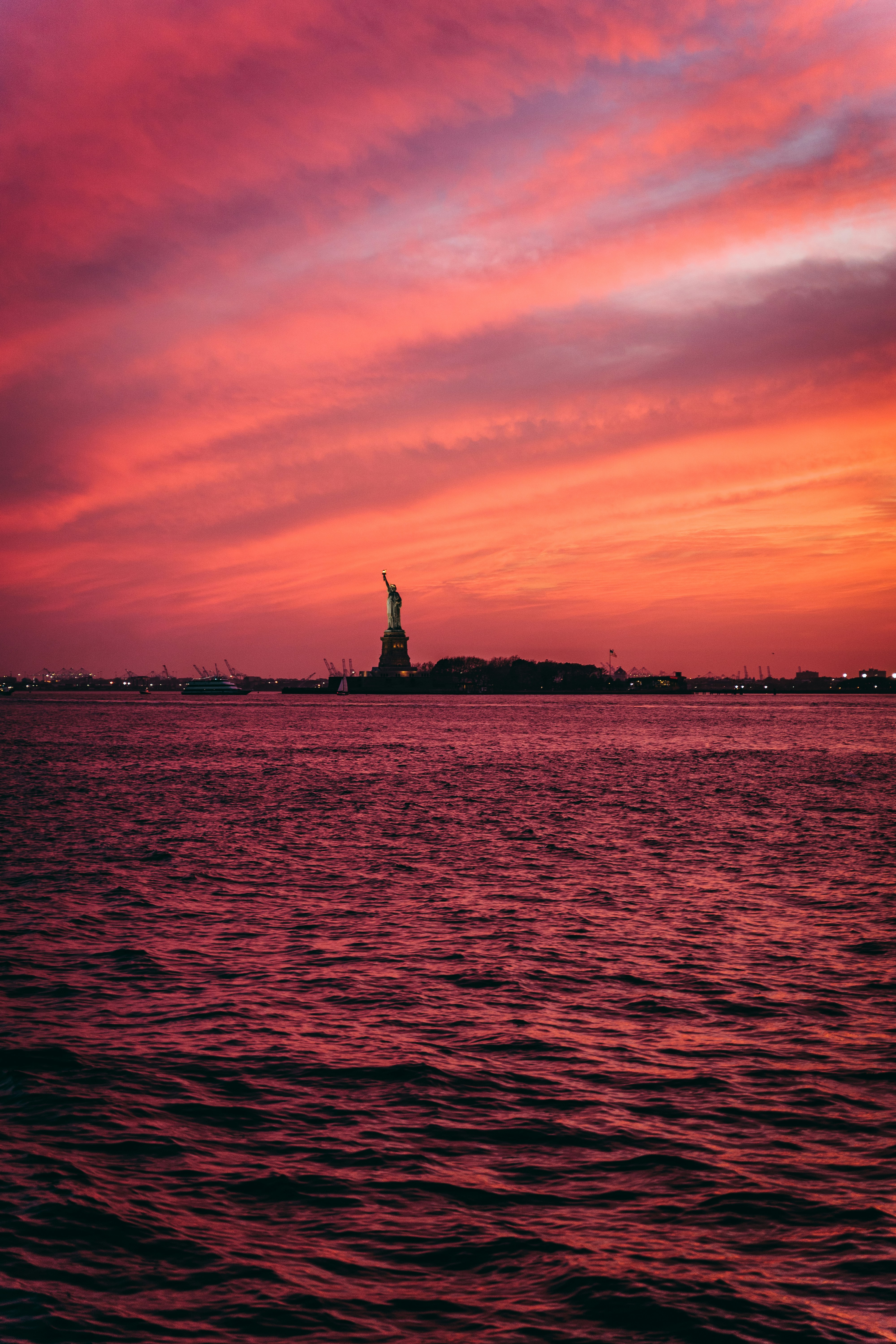 Statue of Liberty at Sunset