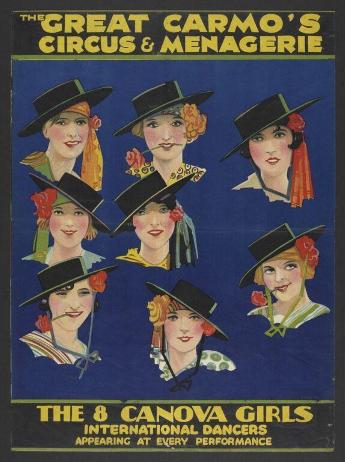 Vintage 8 Canova Girls Circus Poster