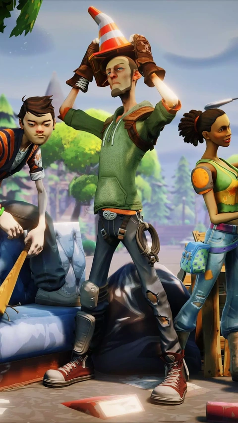 Central Fortnite Character Wears Traffic Cone Hat