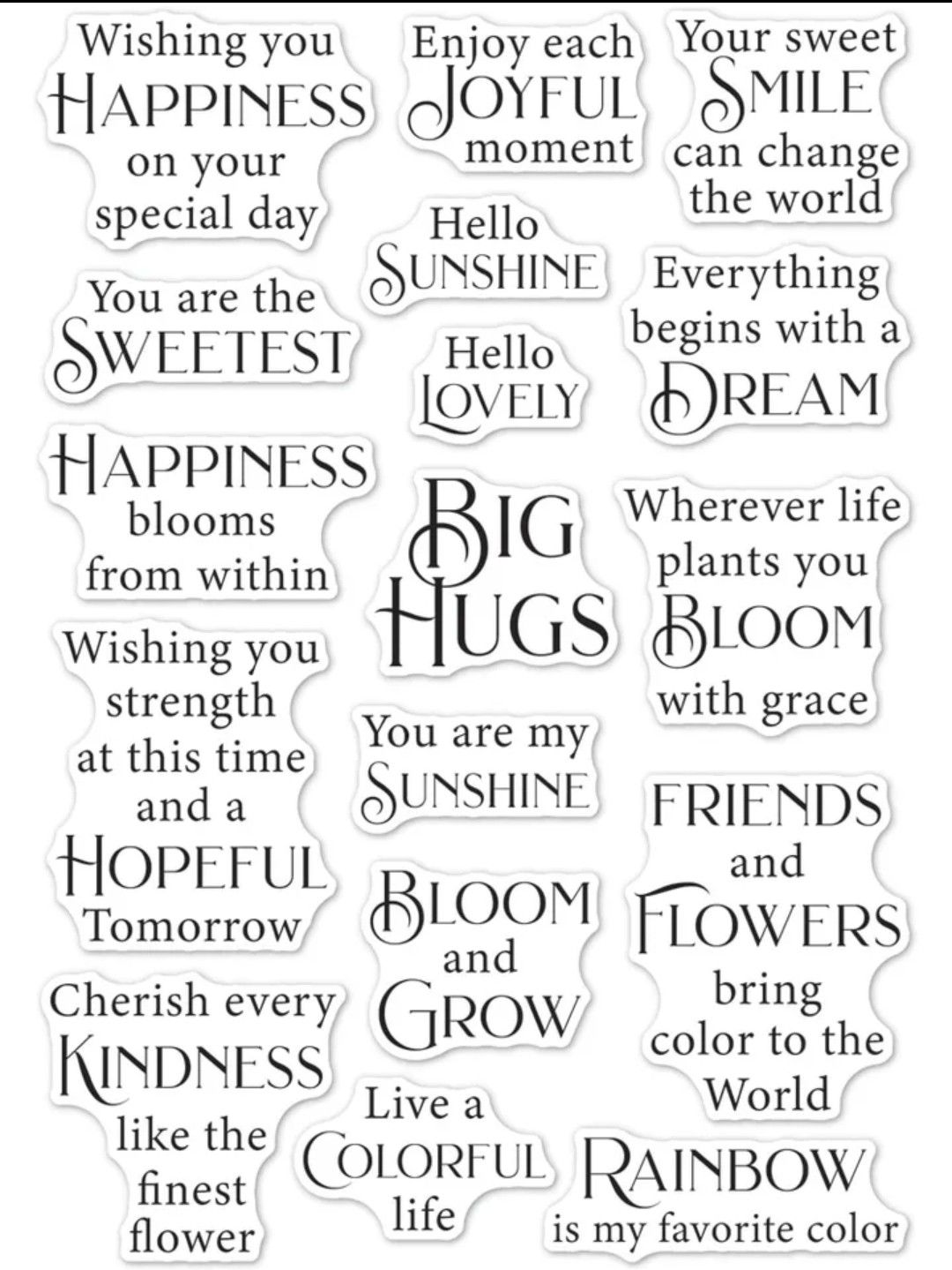 Positive Inspirational Quote Sticker Sheet