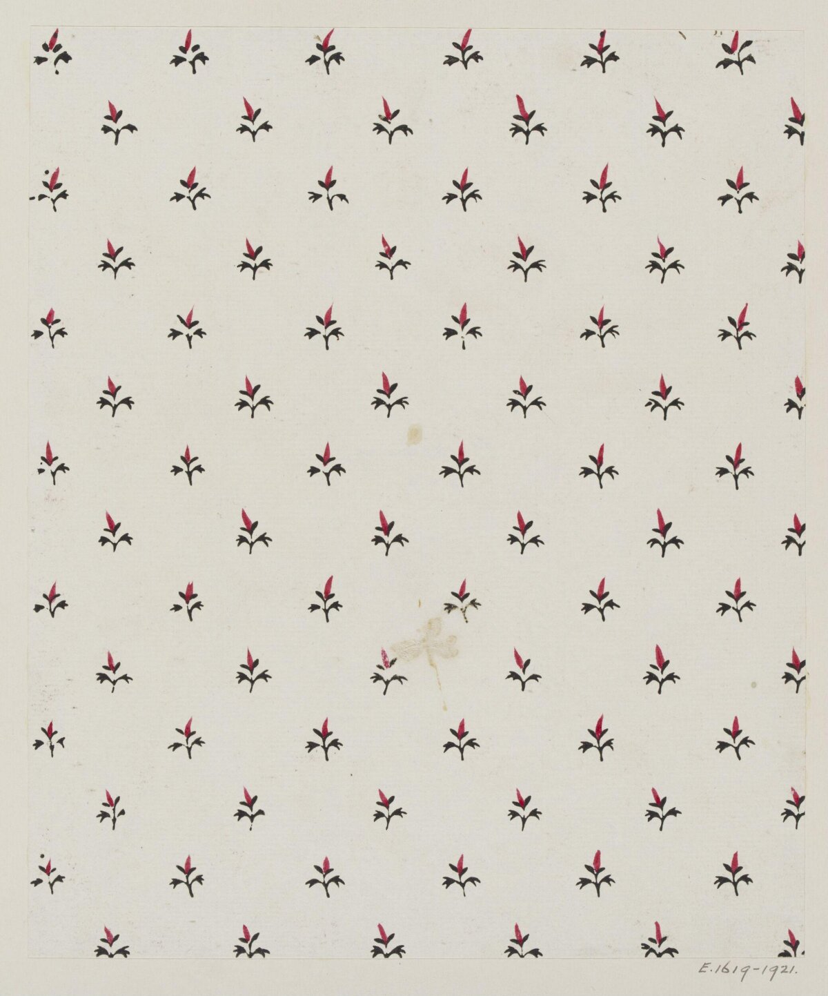 Vintage Small Red Bud Pattern