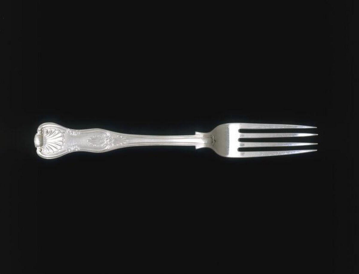 Antique Carved Silver Fork