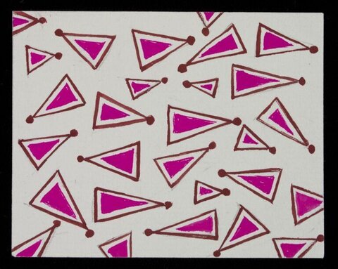Hand-painted Pink Pennant Pattern