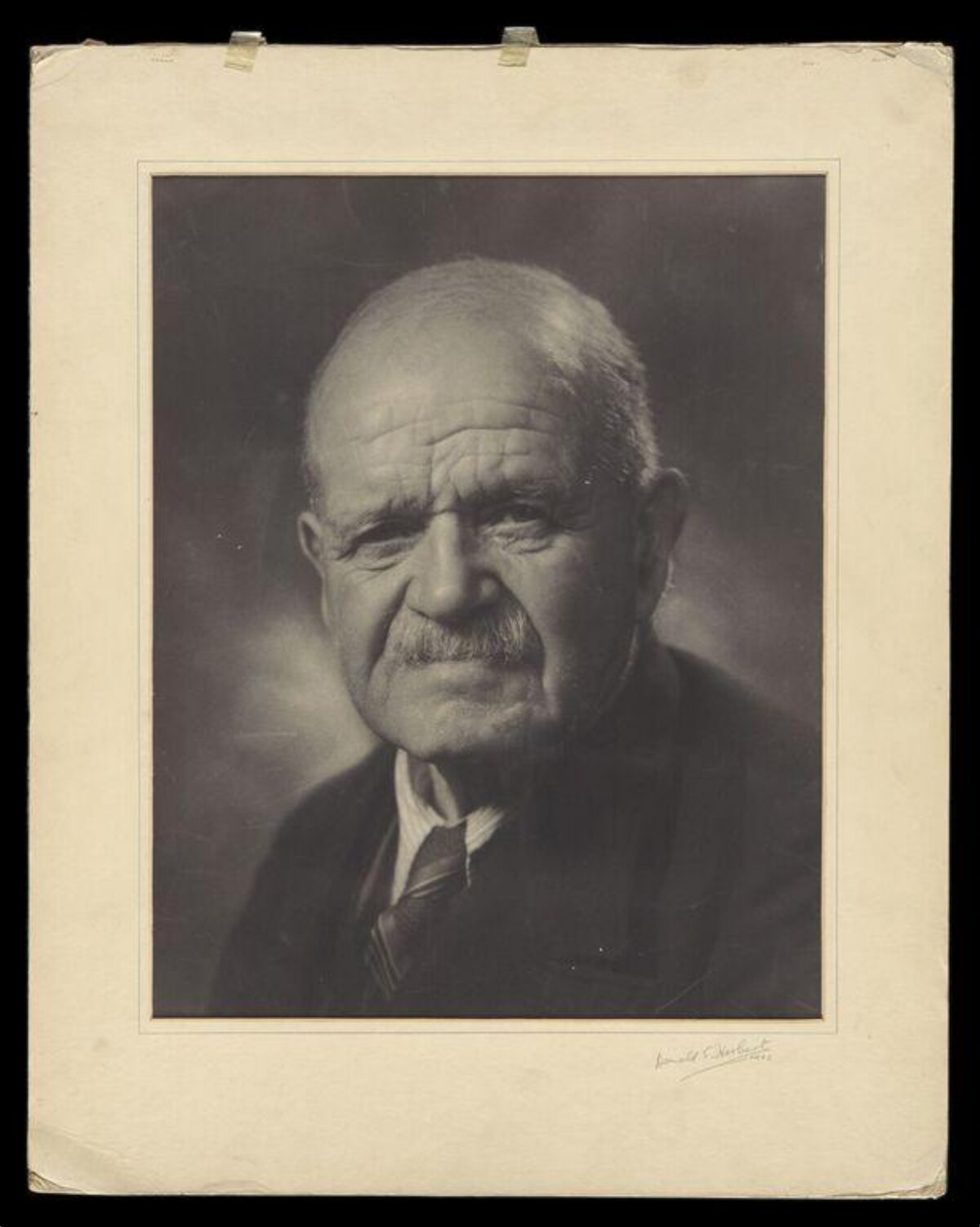 1942 Signed Portrait of Elderly Man