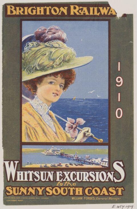 1910 Brighton Railway Excursion Poster