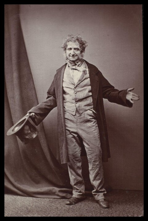 Vintage Portrait of Welcoming Man with Top Hat