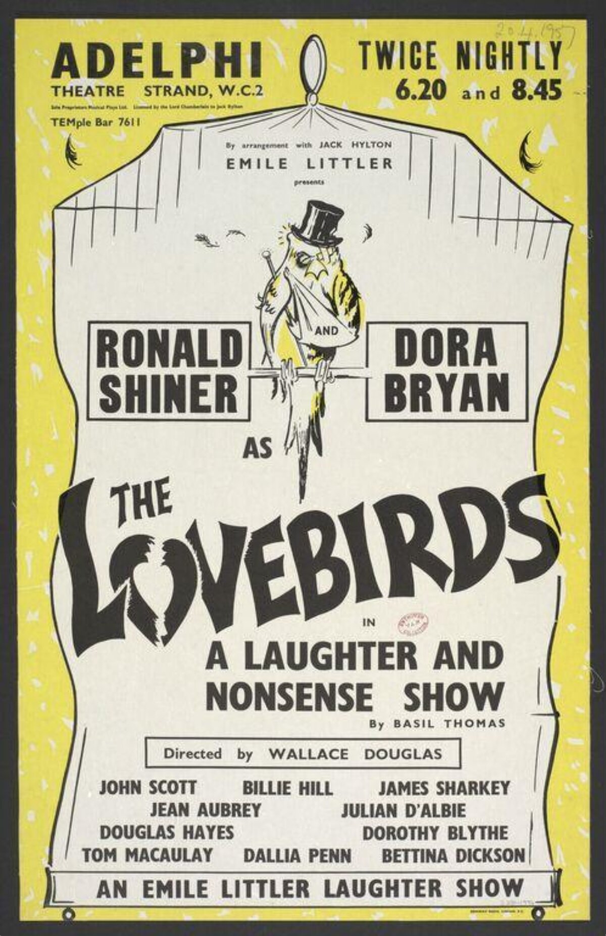 Vintage The Lovebirds Show Poster