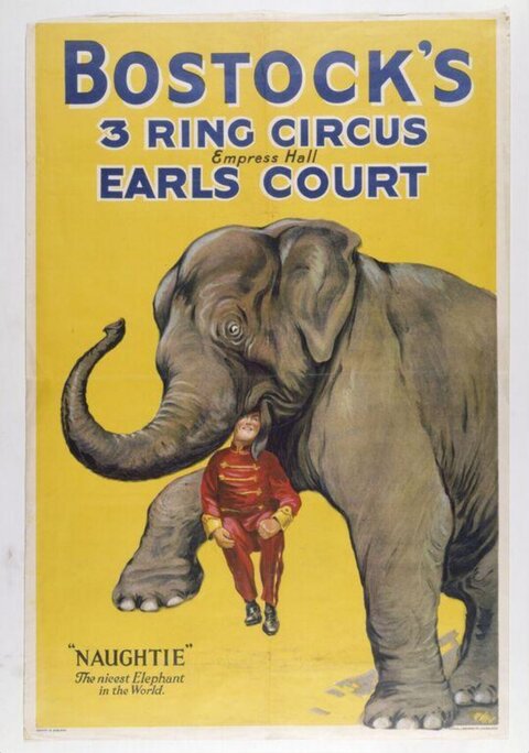 Bostock's Circus Vintage Advertising Poster