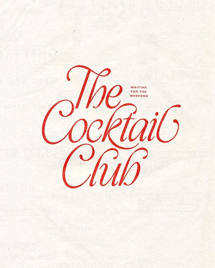 The Cocktail Club Typography Design