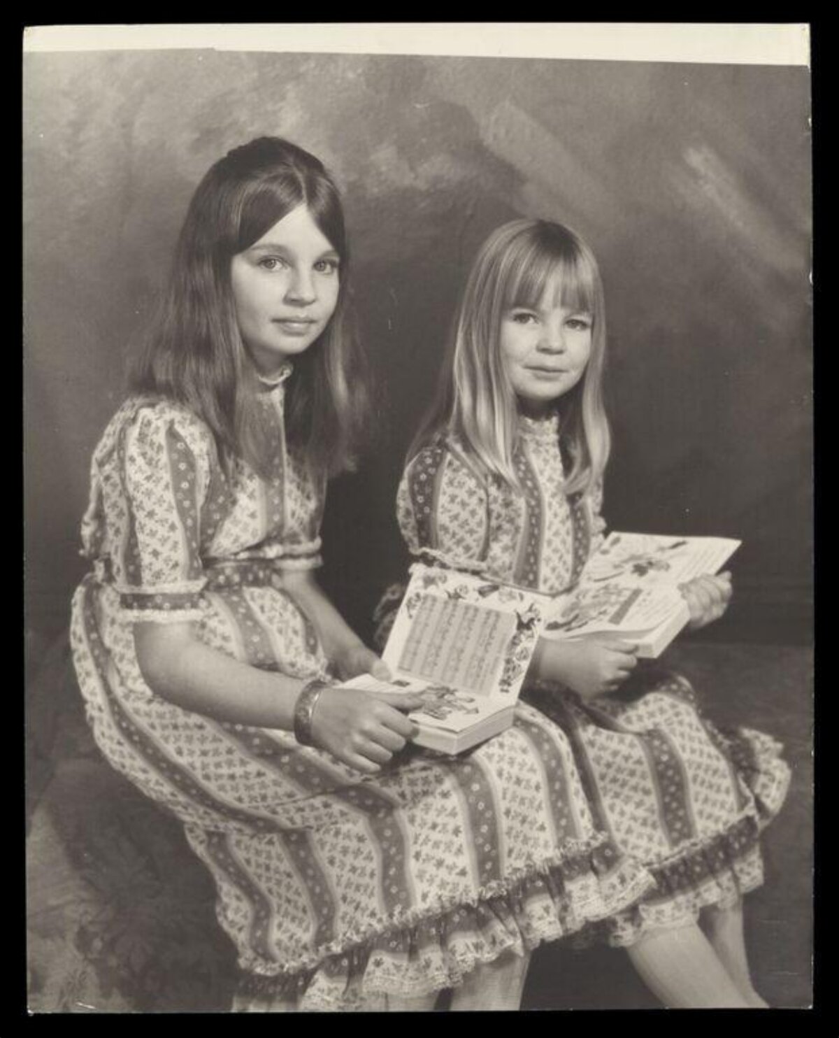 Vintage Studio Portrait of Two Girls