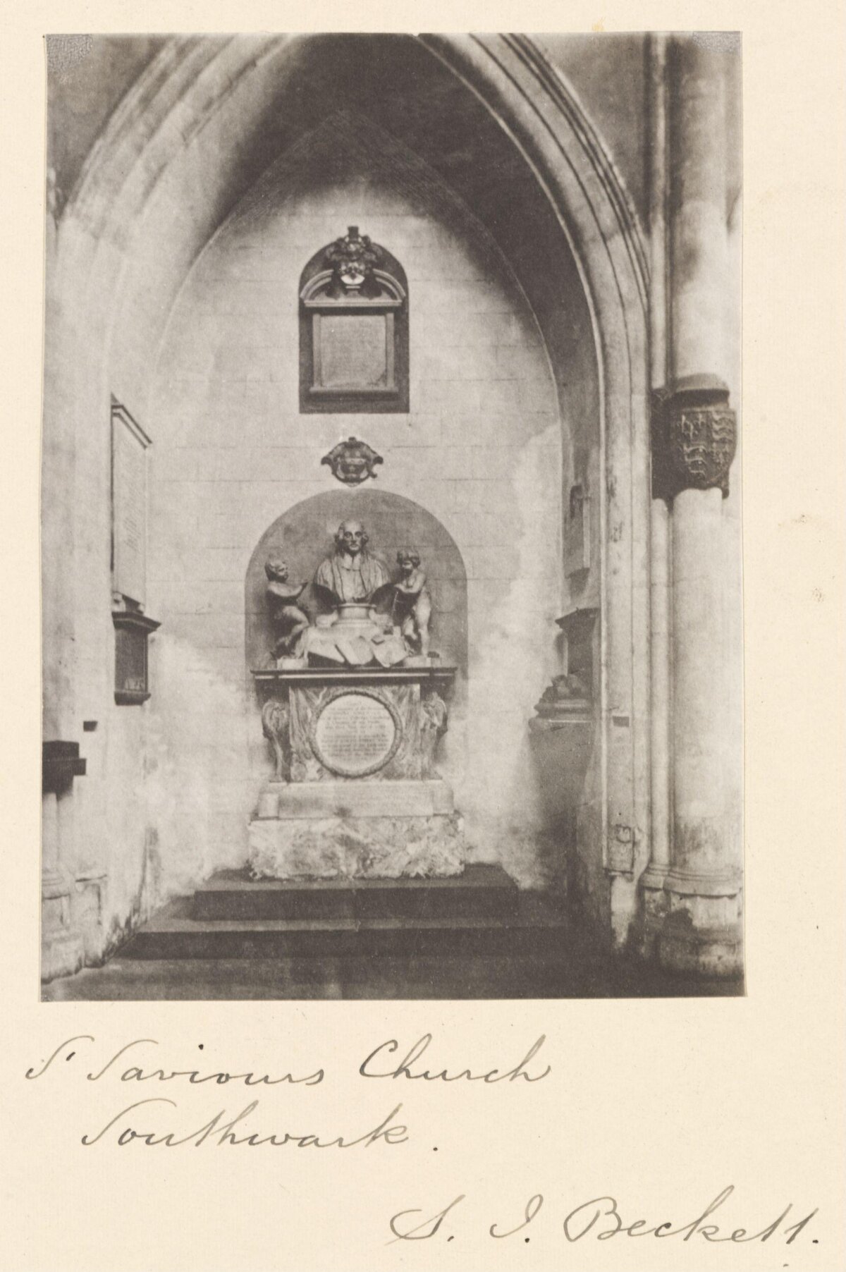 Monument at St Saviours Church Southwark