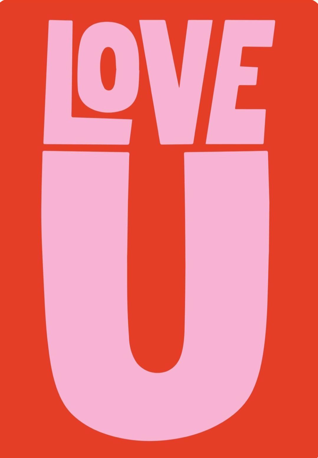 Love U Text Graphic