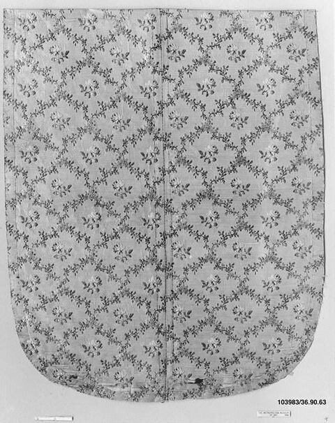 Vintage Floral Pattern Textile Fragment