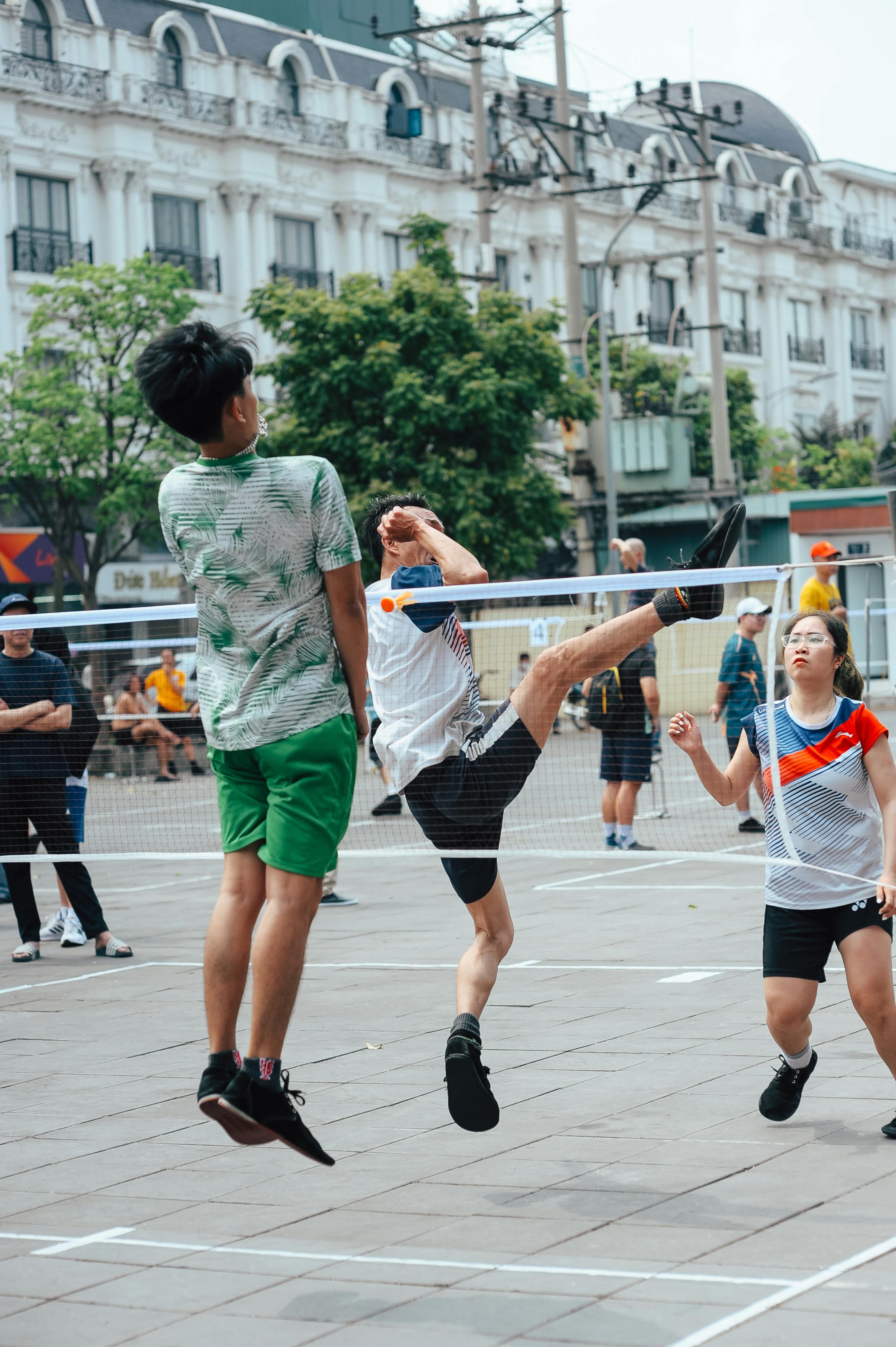 Outdoor Sepak Takraw Game