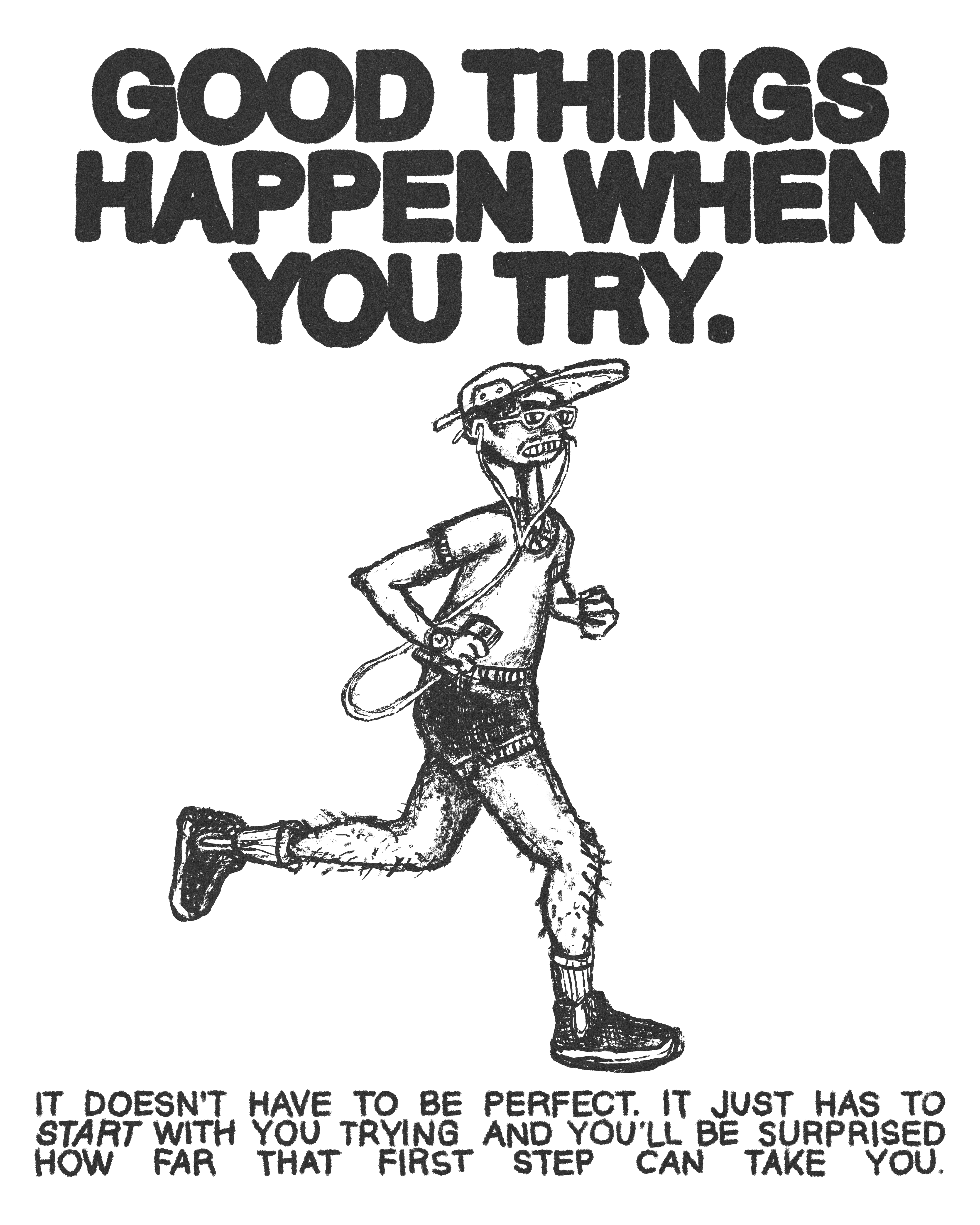 Motivational Running Quote Poster